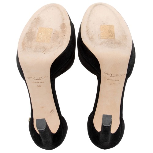 Jimmy Choo Suede Max 150 Platform Sandals - Size 8 / 38 | Jimmy