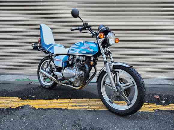 CB400T 白青フレア 旧車バイク・絶版車バイク BANBAN車輌館