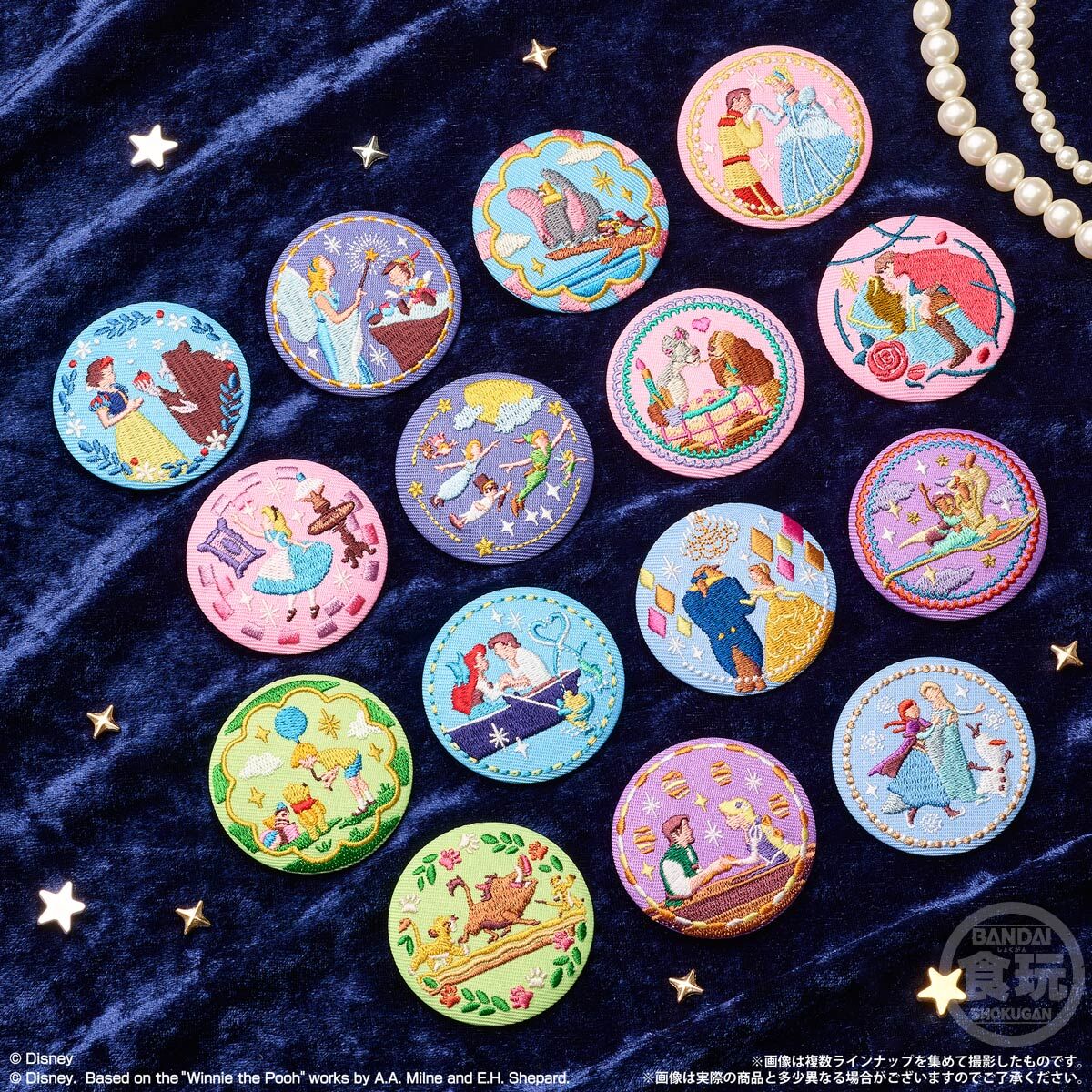 Disney Characters 刺繍缶バッジビスケット｜発売日：2024年8月19日