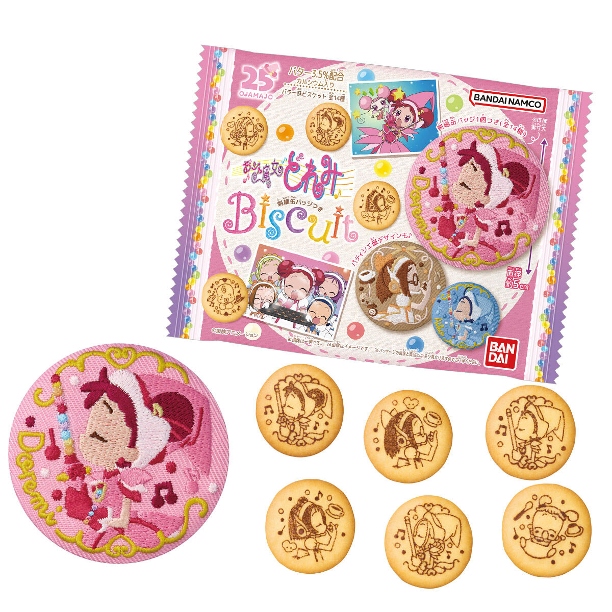 おジャ魔女どれみ 刺繍缶バッジビスケット｜発売日：2025年4月21日