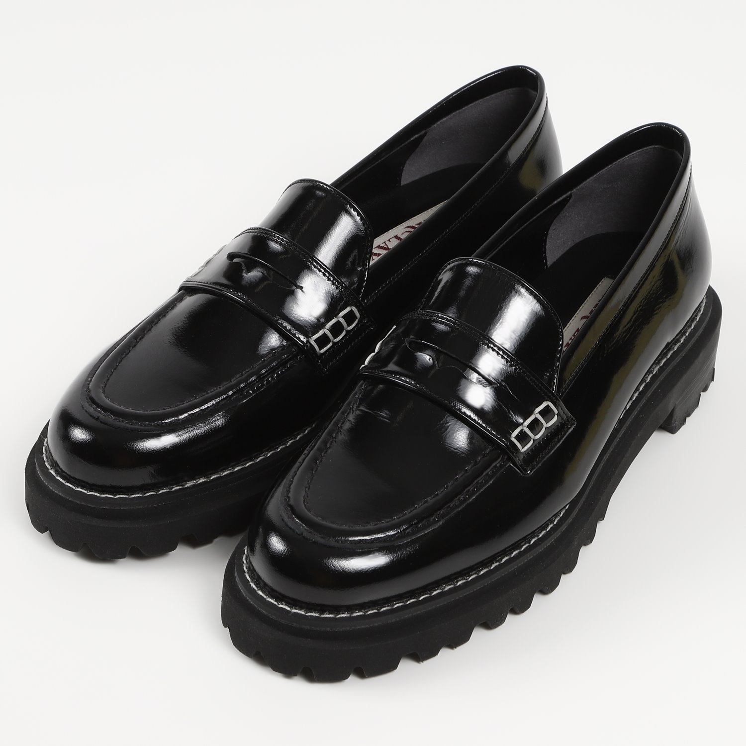 OUTLET】BARCLAY（バークレー）ステッチワークローファー ブラック