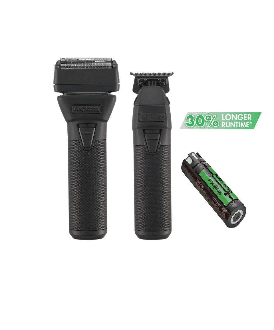 BabylissPro FXONE BlackFX Trimmer & Double-Foil Shaver Prepack