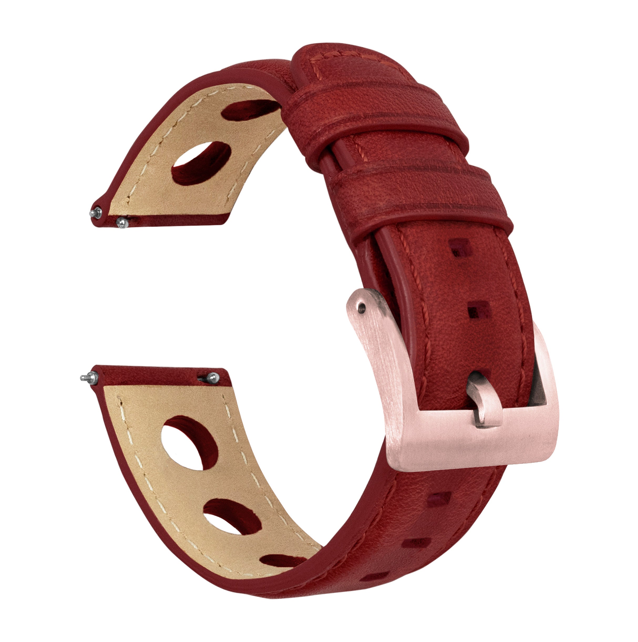 Crimson Red Rally Horween Leather Watch Band – Barton Watch Bands