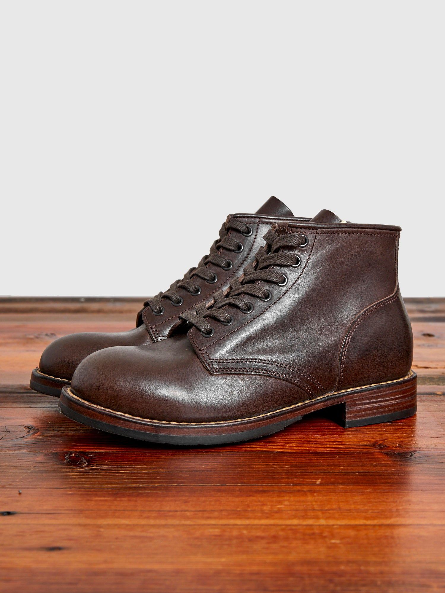 Brigadier Boots-Folk in Dark Brown Italian Horsehide – Blue Owl