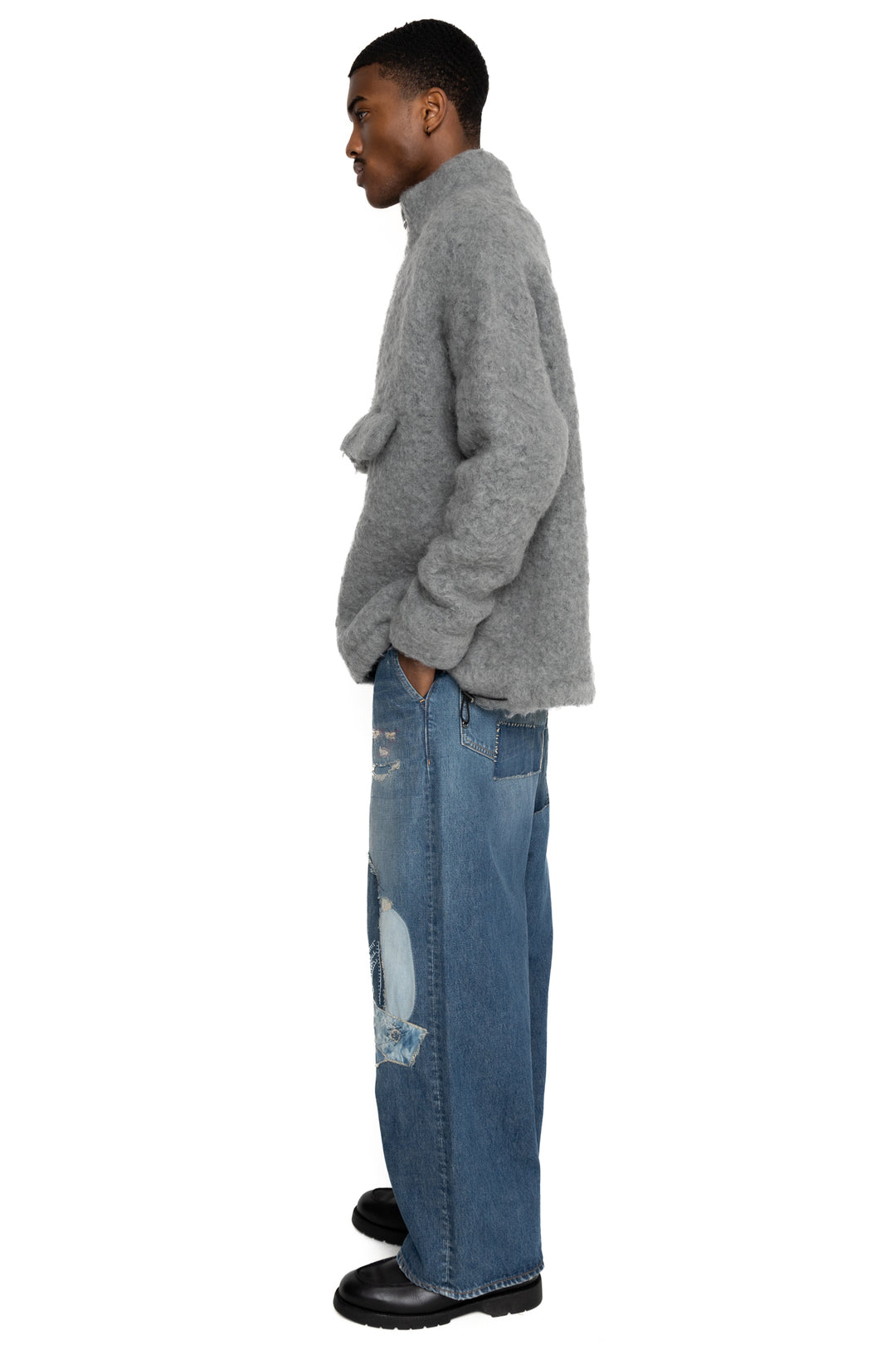 Kapital 5G Mohair Half ZIP Anorak - Grey – BLUE IN GREEN SOHO