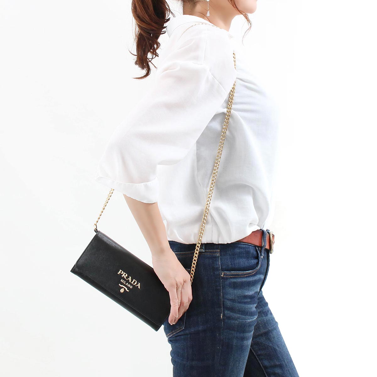 プラダ チェーンウォレット/ショルダーバッグ/長財布 バッグ