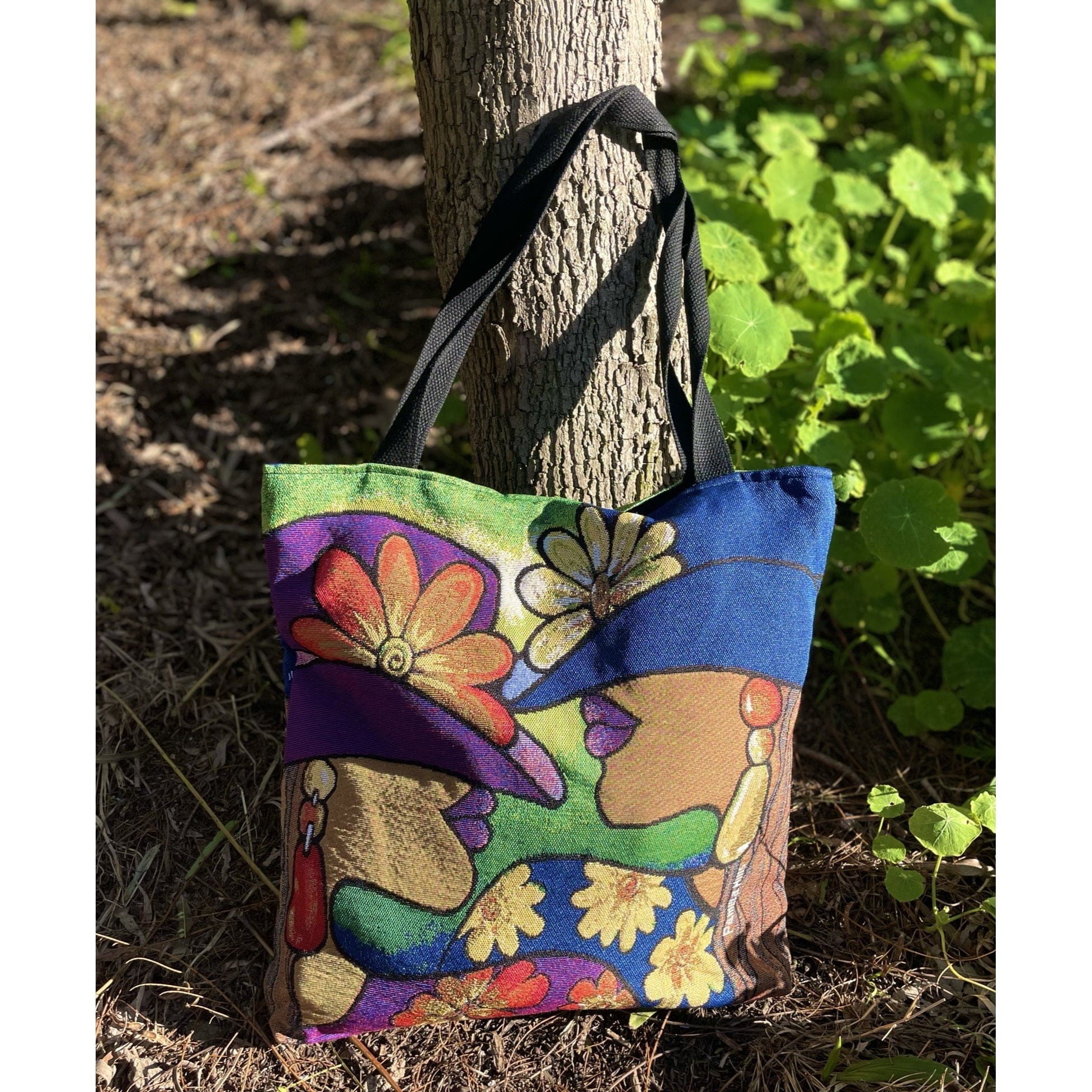 Sister Sunday: African American Woven Tote Bag by Pamela Hills