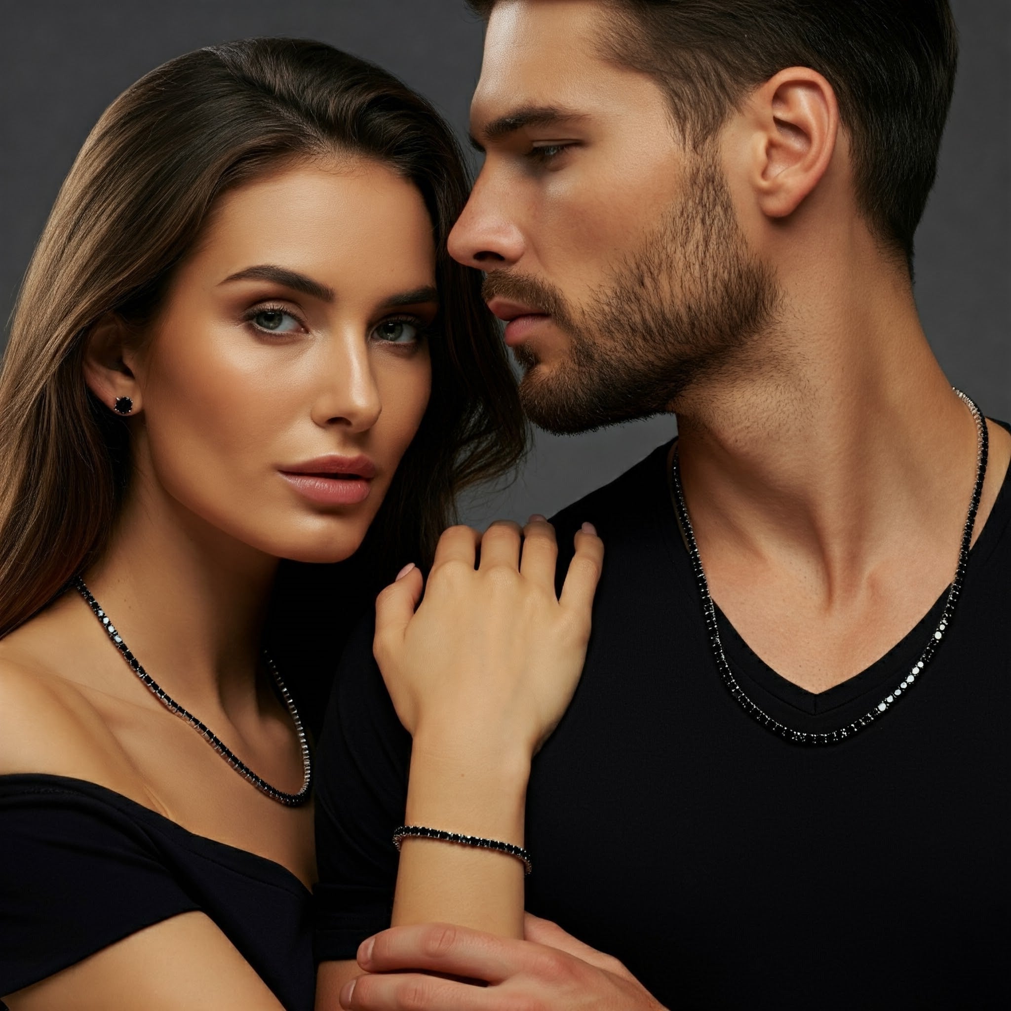 Black Diamond Option Tennis Necklace – Black Diamonds New York