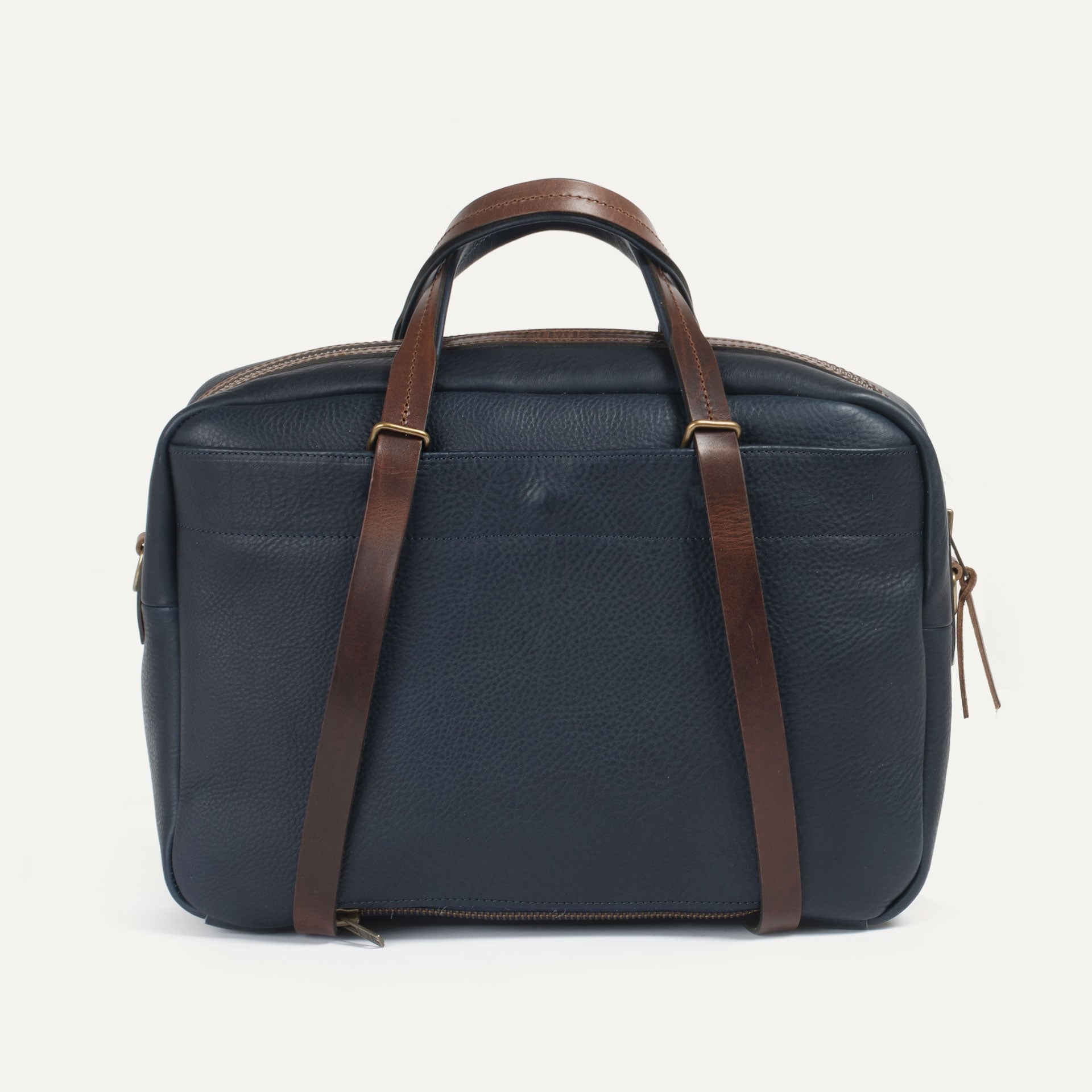 Report Business bag - Navy blue/Pain Brûlé - Men's Leather bag