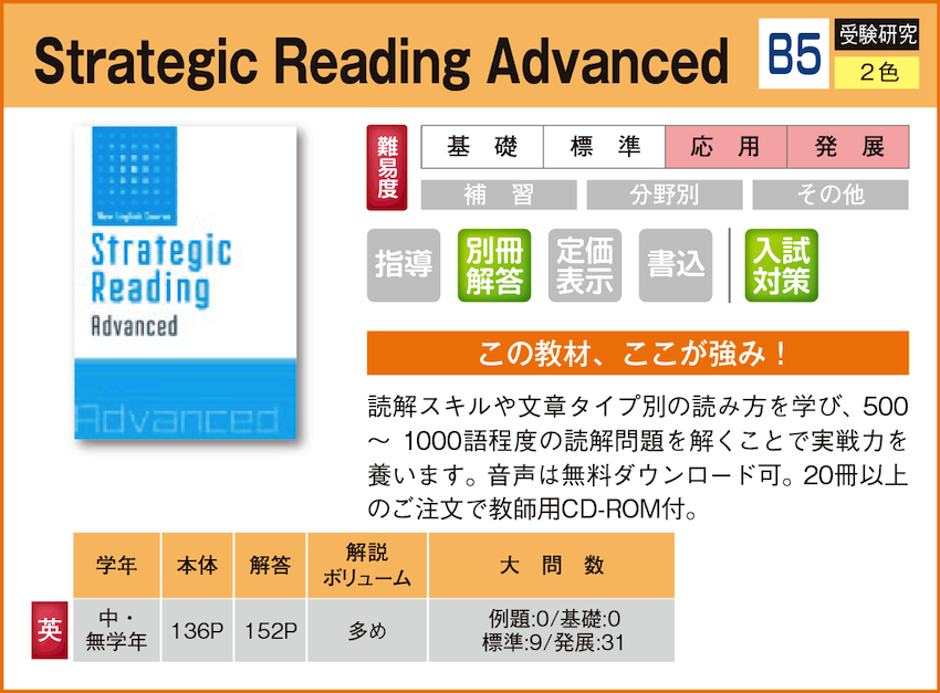 中学生用教材 高校入試対策・高校準備 | 教材案内 | 株式会社ブロッサム