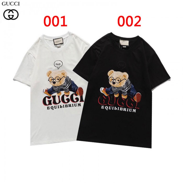 Gucciグッチブランドtシャツシンプルカジュアル半袖コットン トップス