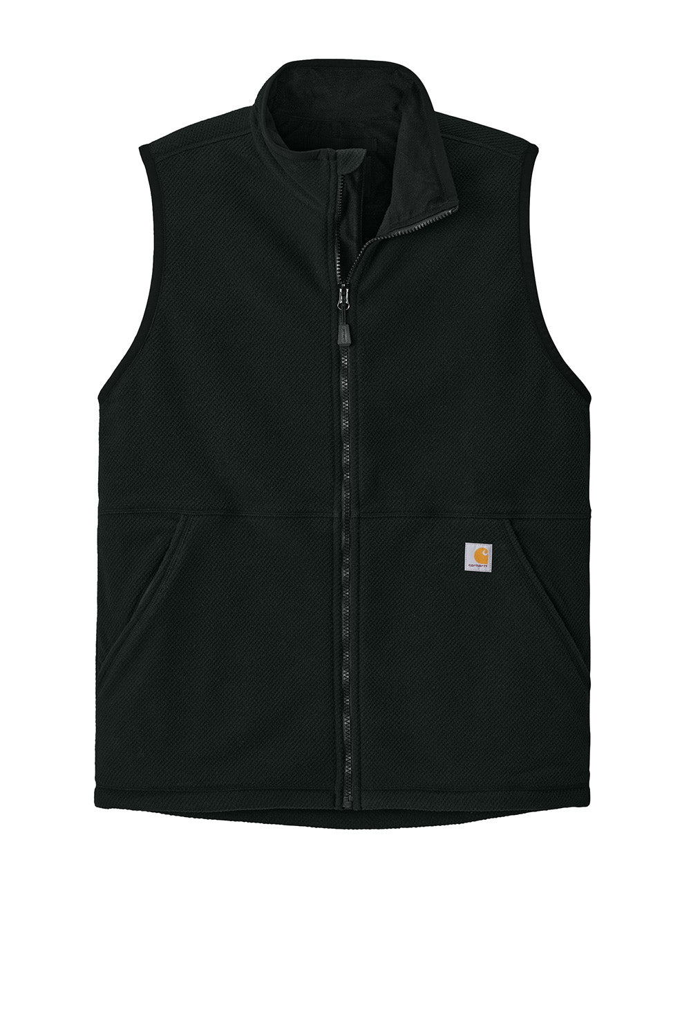 Carhartt CT106418 Mens Black Textured Fleece Full Zip Vest
