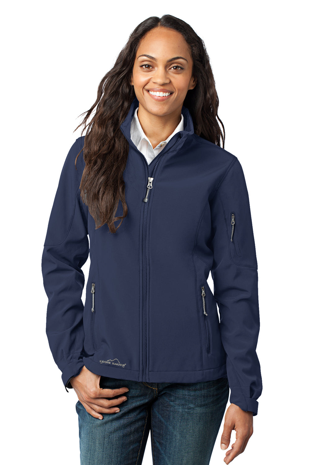 Eddie Bauer EB531 Womens River Navy Blue Water Resistant Full Zip