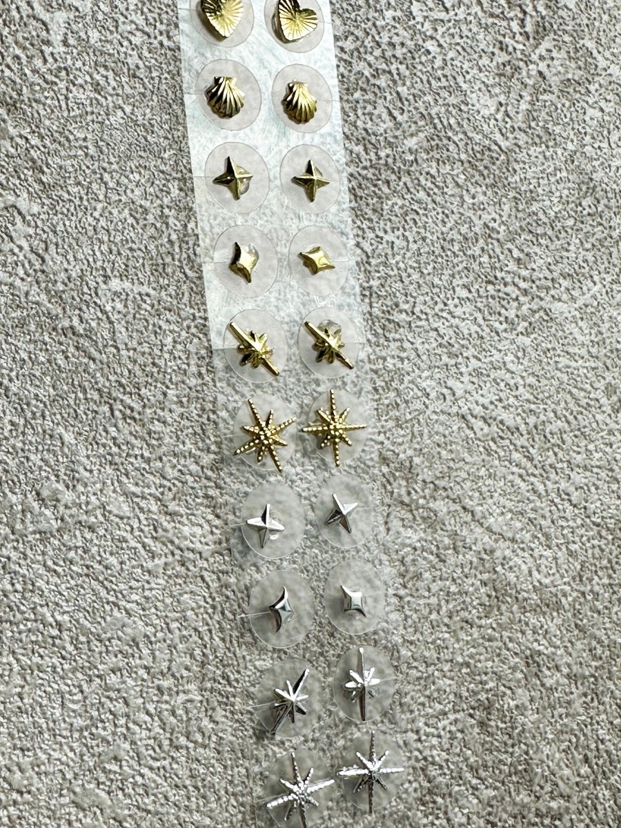 耳つぼジュエリーシール 金属アレルギー対応 キラキラ 星 ハート