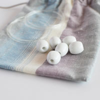 プレマオリジナル 森修焼（しんしゅうやき）アクセサリー用ビーズ 6粒