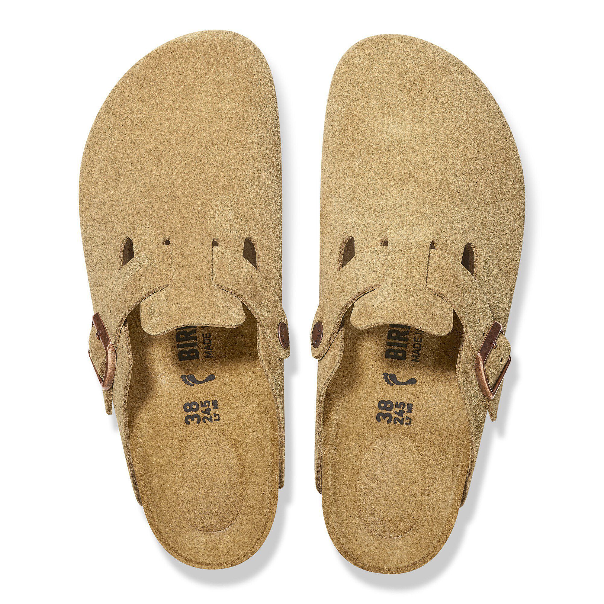 Boston Suede Leather in Color Latte Cream | BIRKENSTOCK US