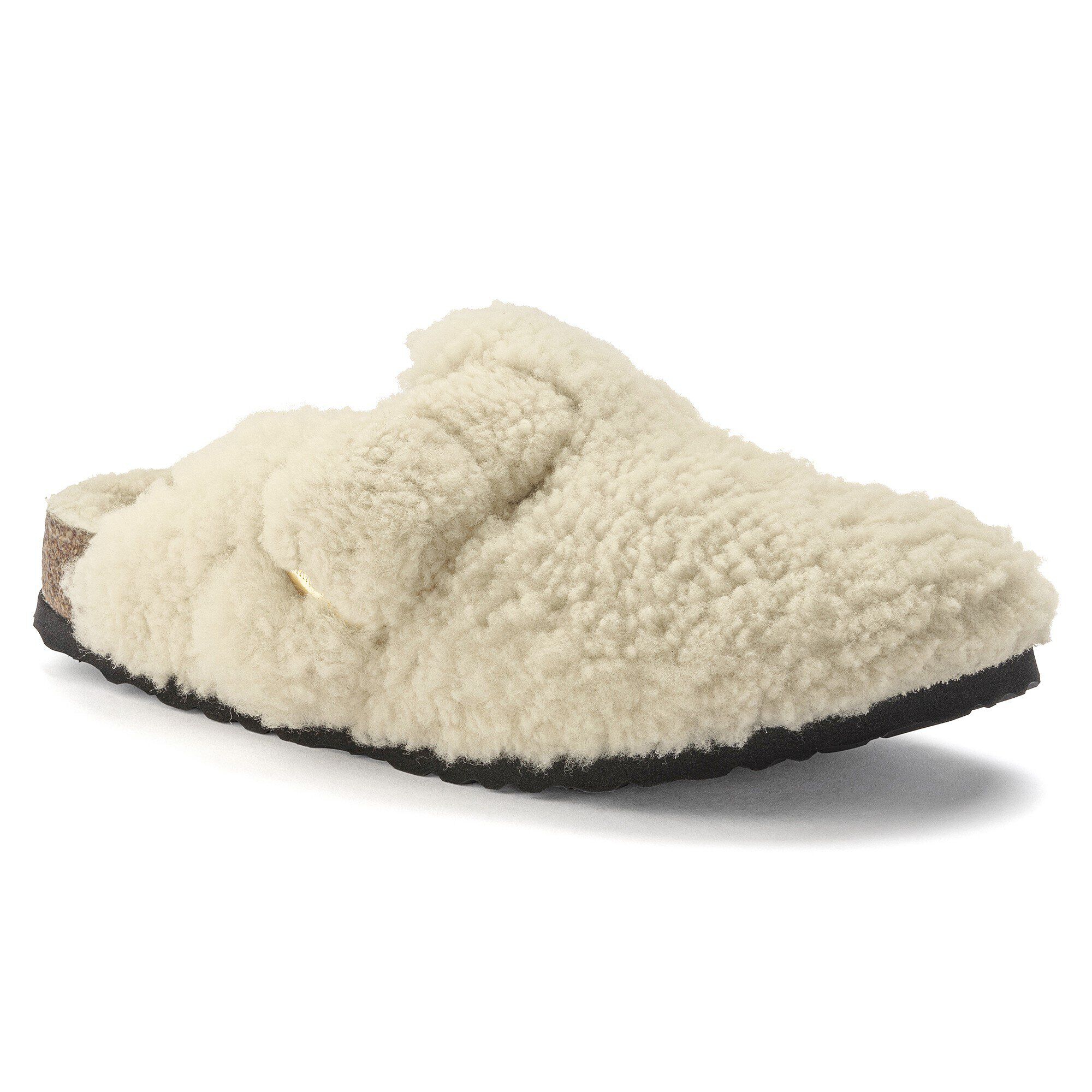 Boston Big Buckle Shearling in Color Teddy Eggshell | BIRKENSTOCK US