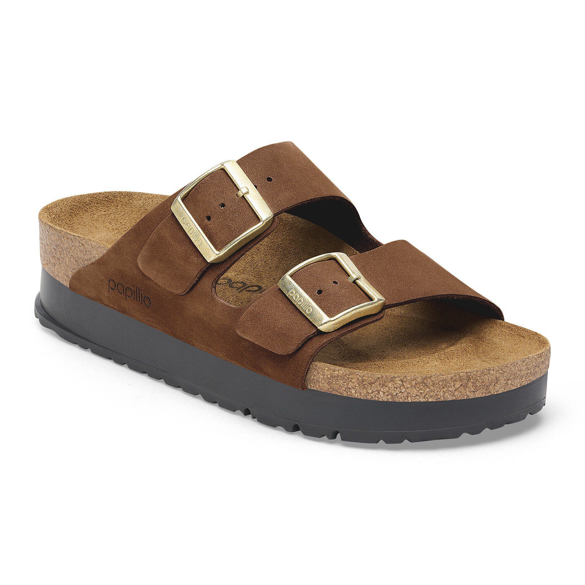Arizona Flex Platform Nubuck Leather in Color Dark Tea