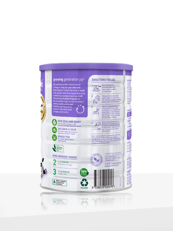 Bubs Organic Grass Fed Infant Formula Stage 1 – (0–6 months)