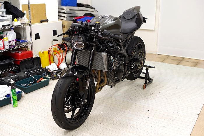 カワサキZX-25R SE（2023） ハンドル交換＆バーエンドミラー仕様化