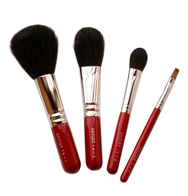 熊野筆化粧筆 アーティストシリーズ 基本4本セット | 熊野筆 文宏堂