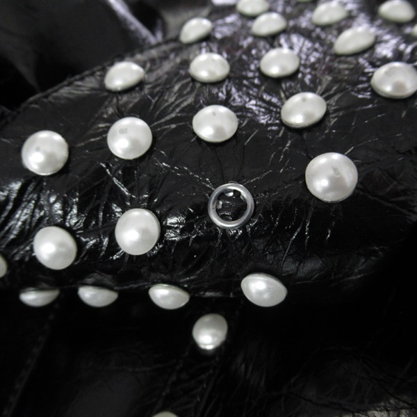 シャネル(CHANEL)シャネル パール付きレザージャケット その他