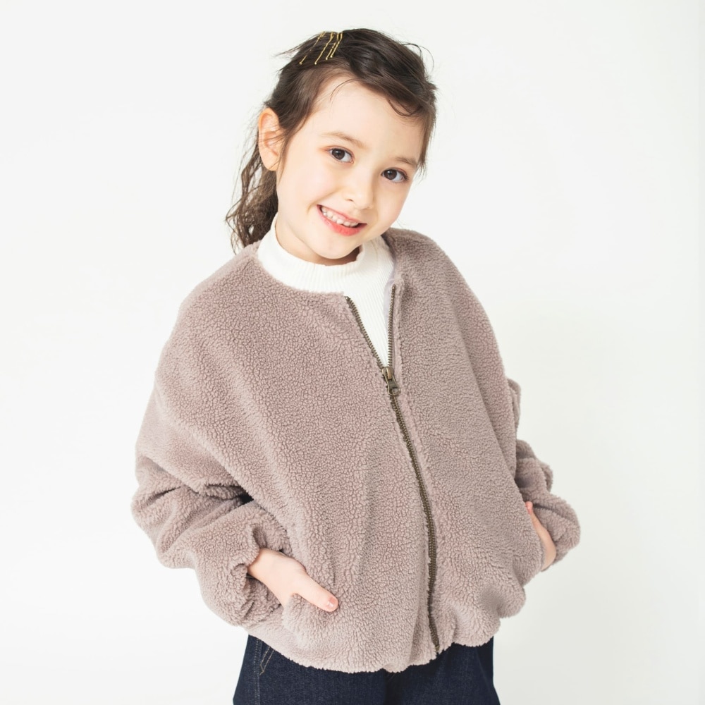 ノーカラーボアブルゾン 12-2410-060 2012000444829｜子供服&ベビー服