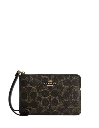 Coach Small Zip Around Wallet In Signature Jacquard | Brixton Baker