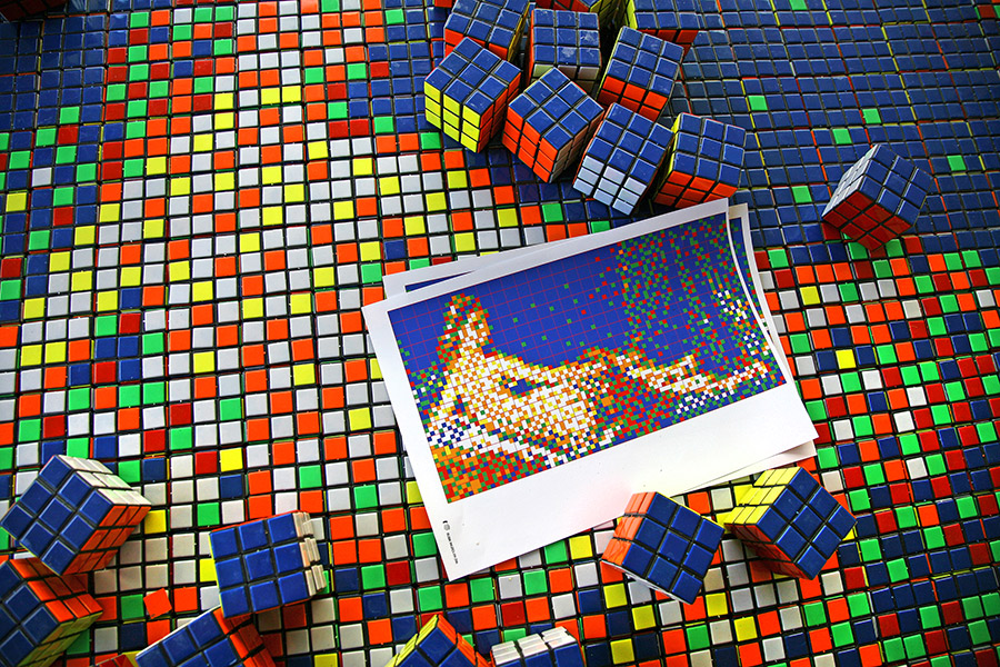 Invader is the “Rubikcubist” at MIMA in Brussels | Brooklyn Street Art