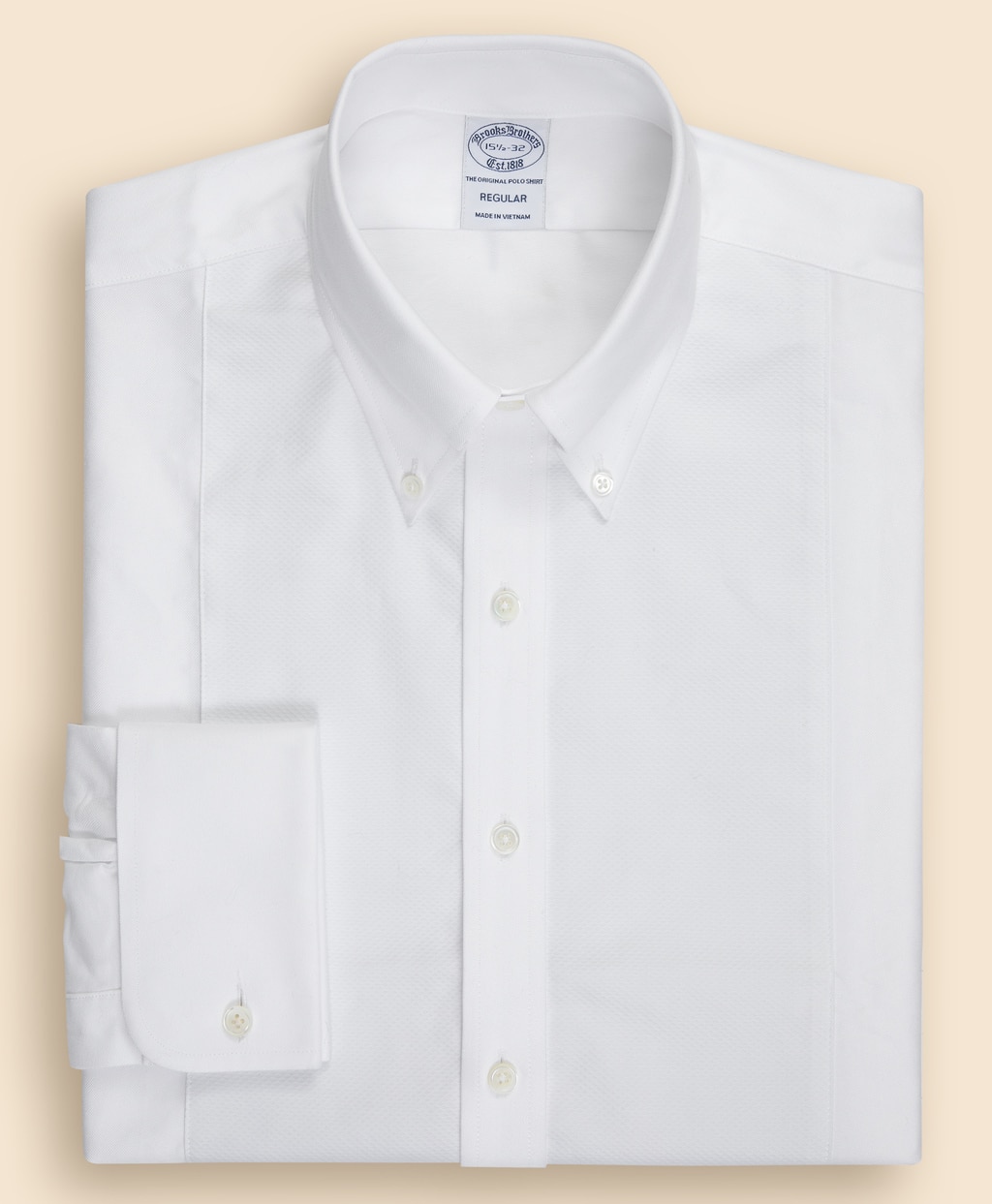 コットン オックスフォード ピケビブフロント フレンチカフス