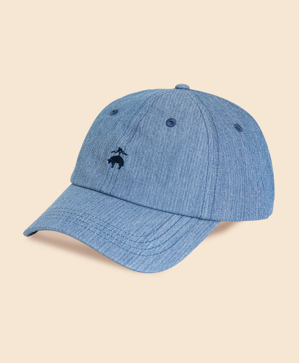 Brooks Brothers×NEAT コットン ヘリンボーンデニム GFロゴ ベース