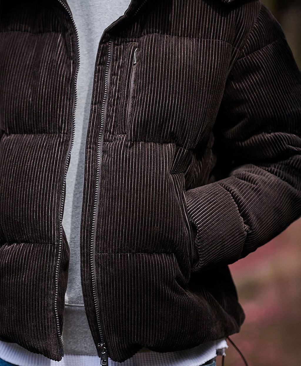 コットン コーデュロイ ショートパッファー ダウンコート | Brooks