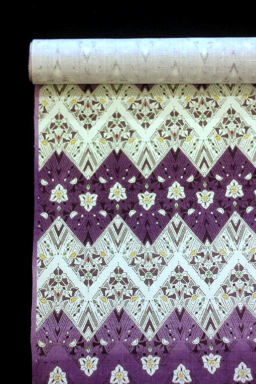 木版摺更紗/九寸名古屋帯 鈴田滋人作品「涼雅」