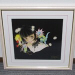 田崎広助 リトグラフ「桜島」版画 ｜骨董品買取・和楽器買取 五宝堂