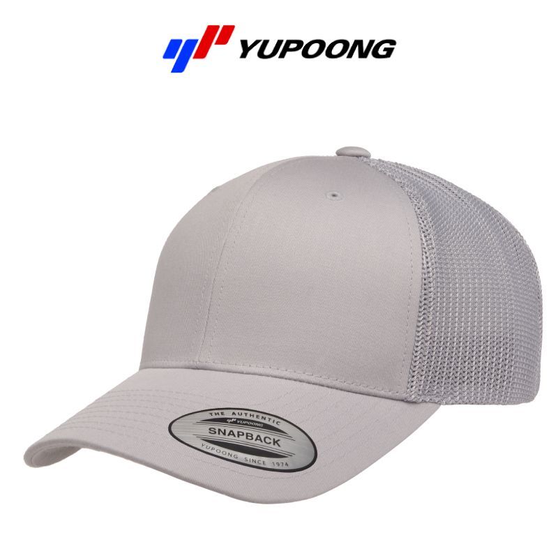 YUPOONG】6パネル レトロトラッカーキャップ(ソリッド) ｜オリジナル