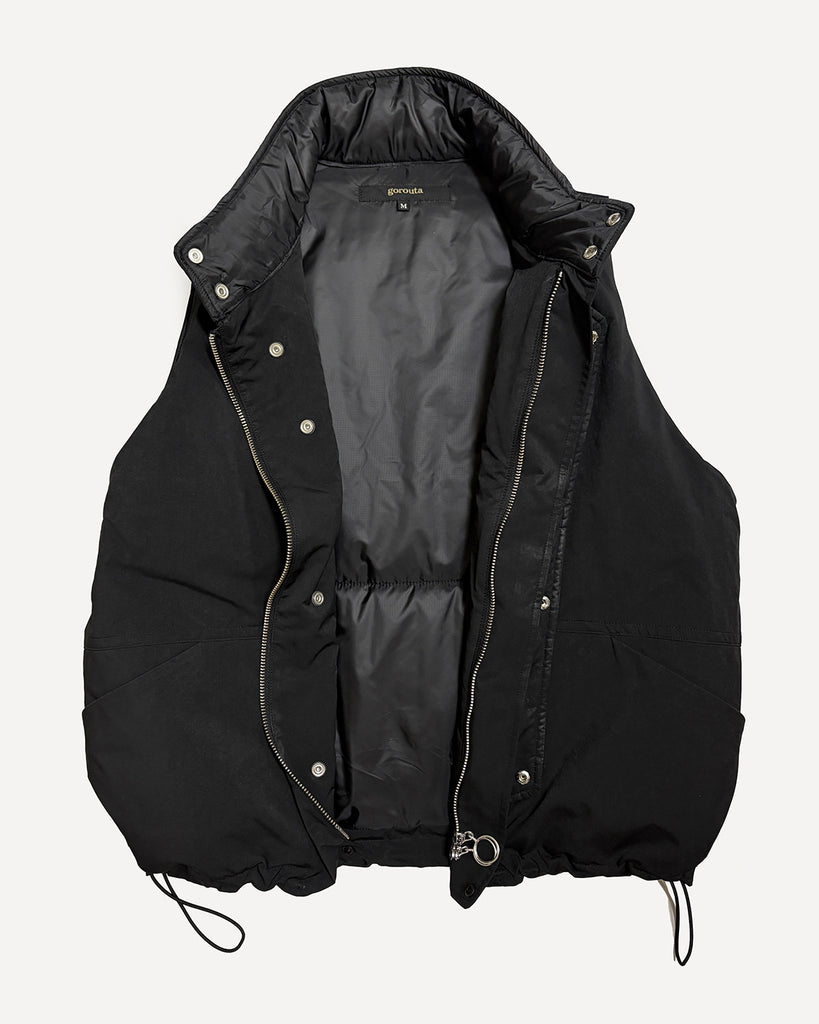 DOUBLE FRONT VEST BLACK | gorouta