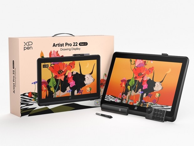 筆圧感度16,384レベルの22型WQHD液晶ペンタブレット、XPPen「Artist