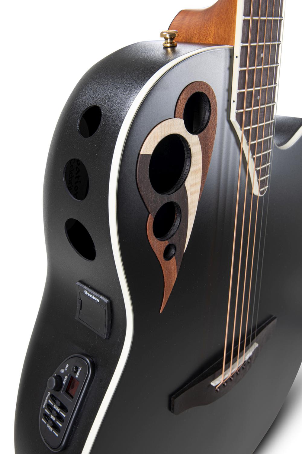 Ovation Celebrity Deluxe E-Acoustic Guitar CDX40-5-G, Black Satin