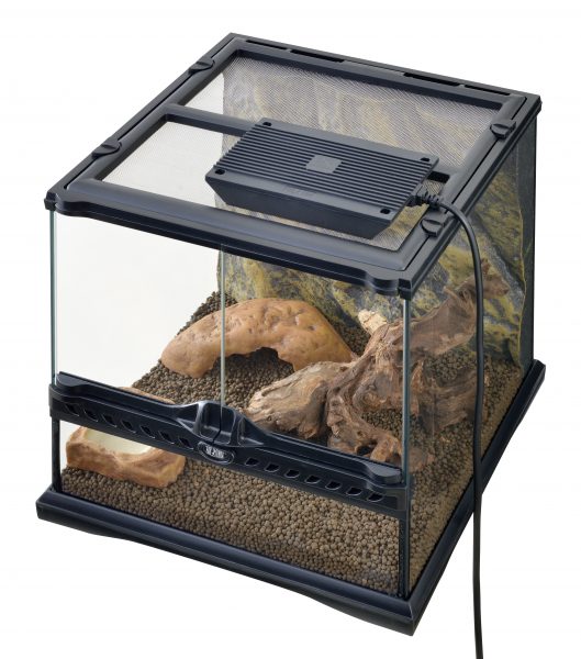 ケージの中の空気を爬虫類のために優しく暖める！「ヒーティングトップ」