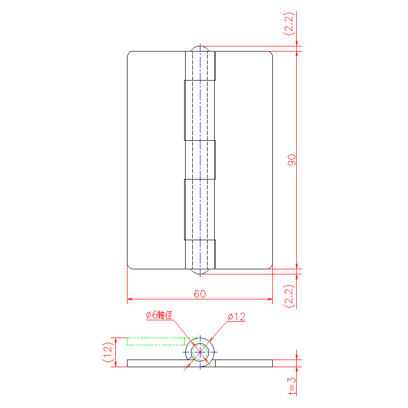 B-43-SUS | 汎用平蝶番・重量蝶番 | ジョー・プリンス竹下株式会社