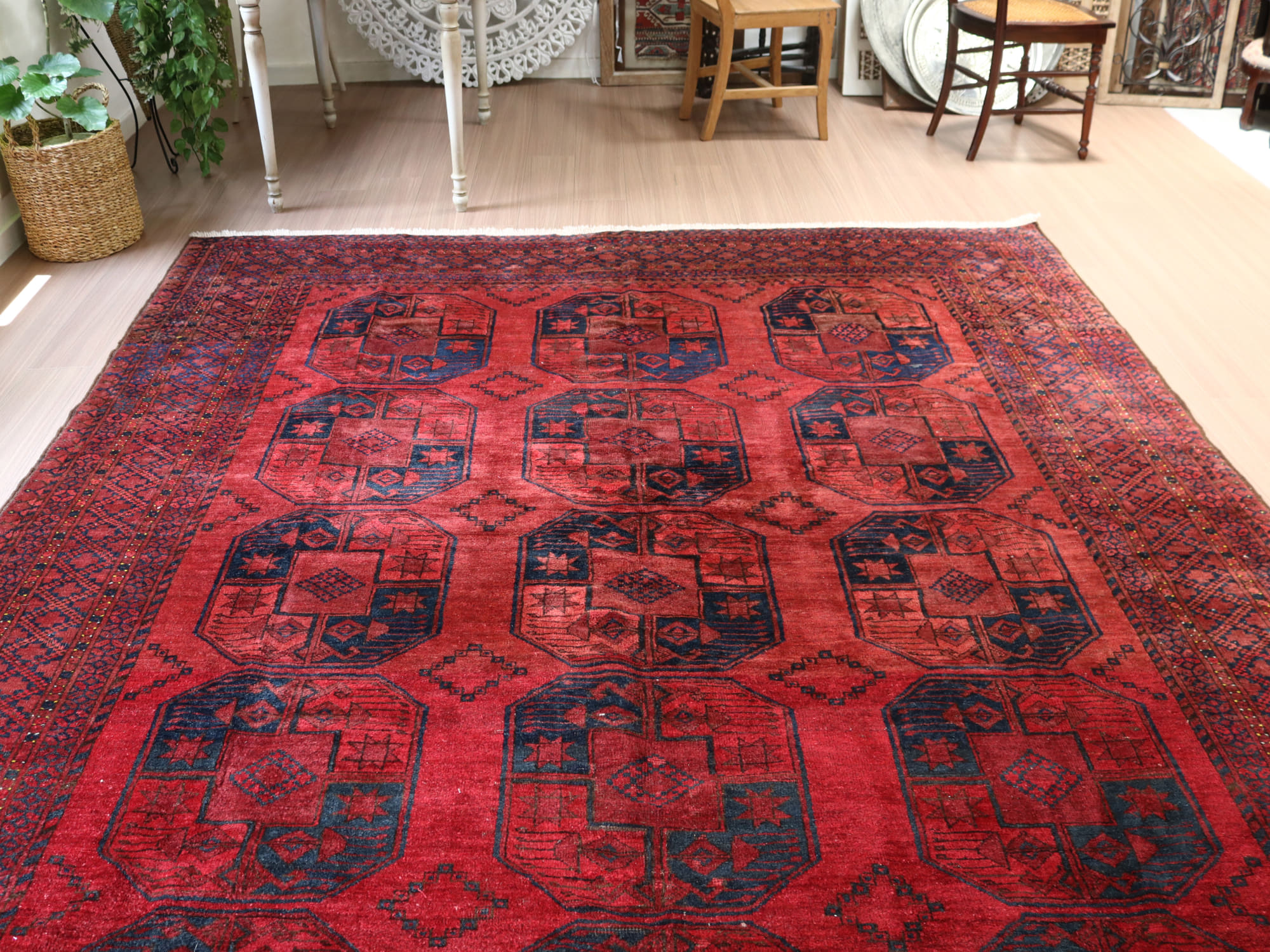 部族絨毯 トライバルラグ ヴィンテージ287×235cm トルクメン エルサリ