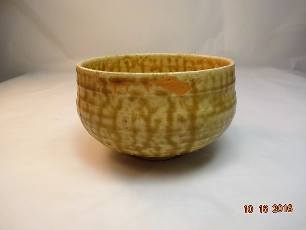 ♥美濃焼♥ 黄瀬戸 茶碗 茶道具 骨董 古玩 ♥美濃焼黄瀬戸茶碗茶道具