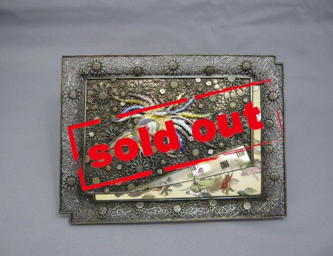 芝山細工 銀七宝鳳龍図 透皿 | 明治工芸・明治金工の販売専門店なら