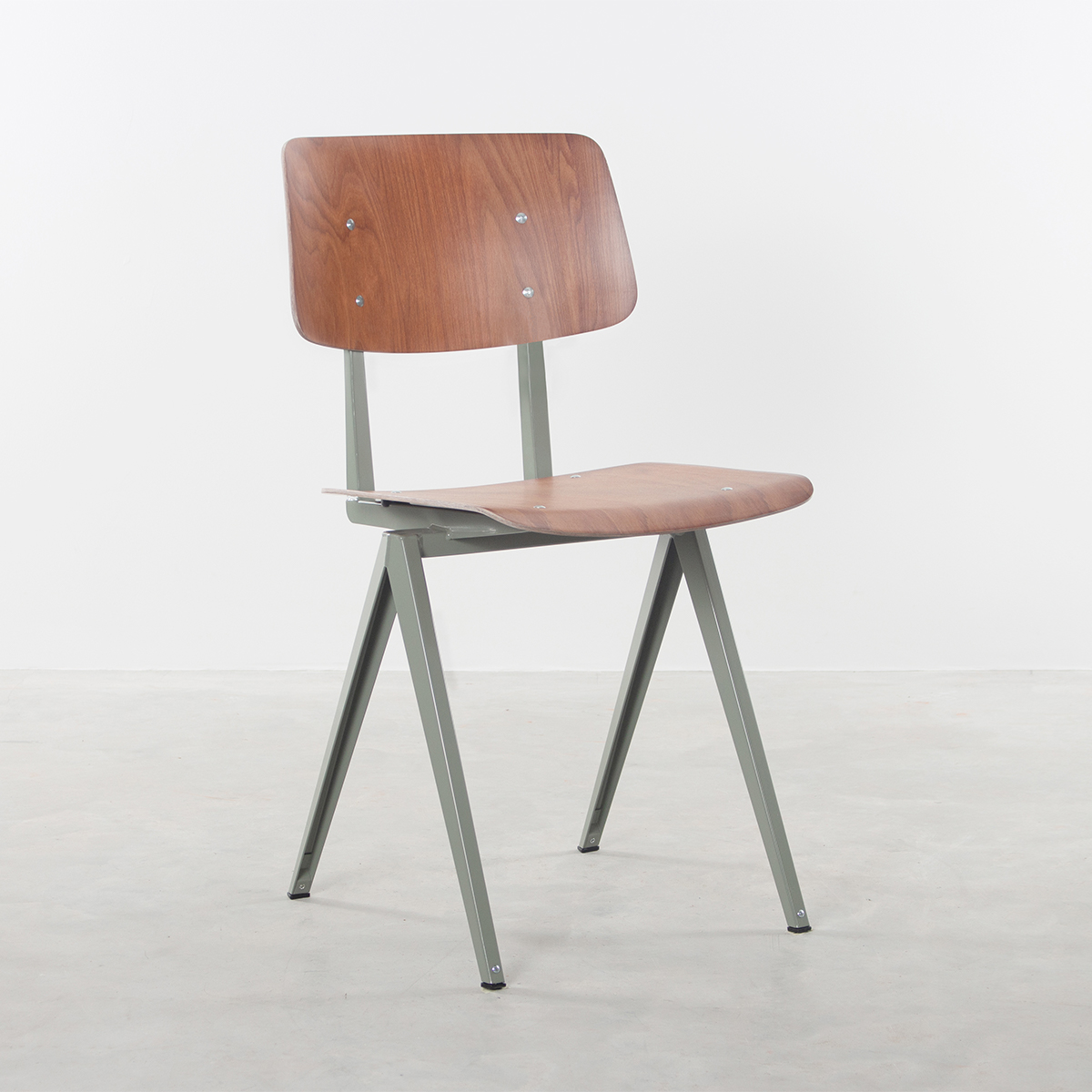 S16 Chair Cement Grey / Brown | Galvanitas Compass Collection