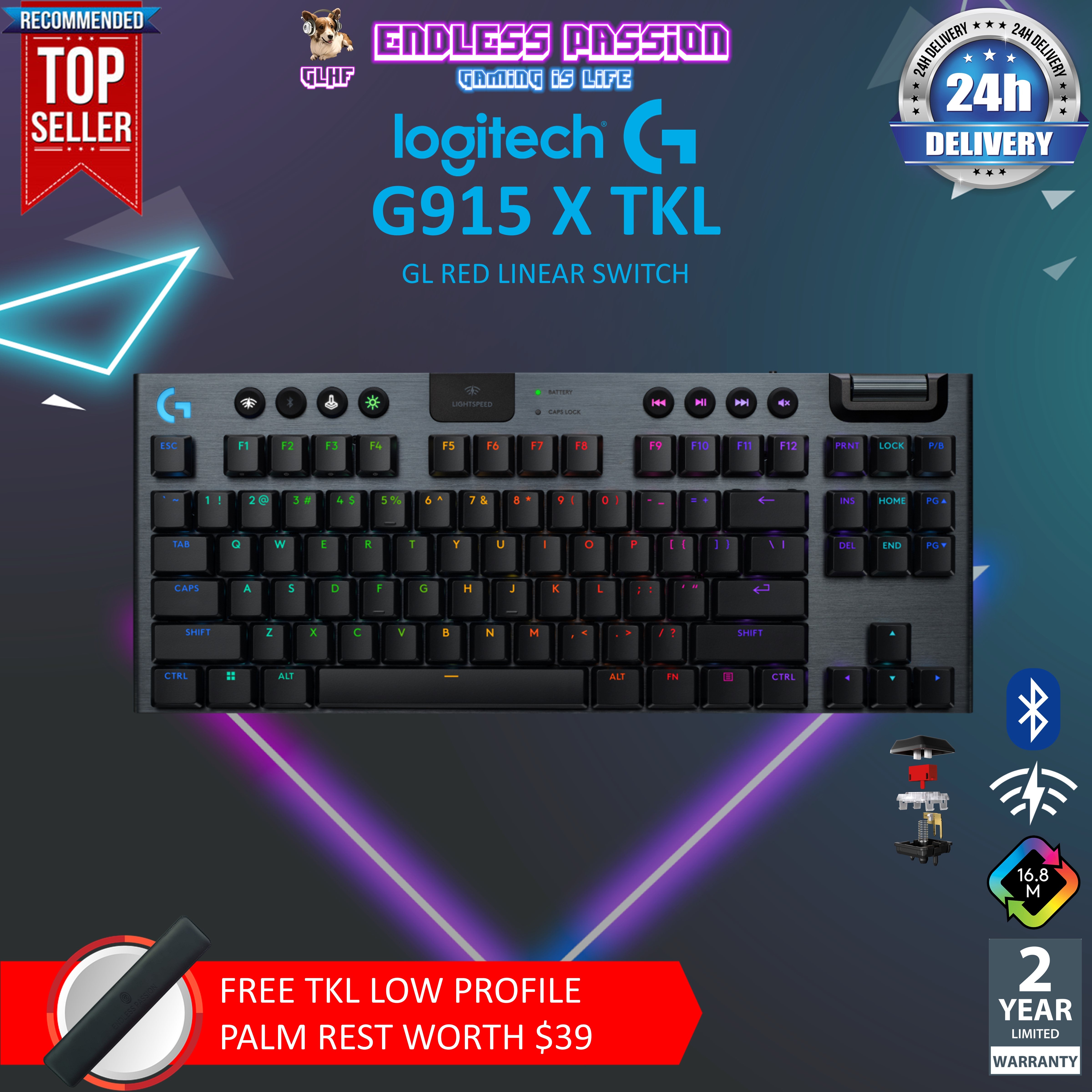 Logitech G915 X Lightspeed TKL Low Profile Wireless Gaming