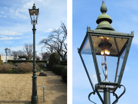 ステンドグラス ガス燈のある街並み ガスから始まった明るい世界(1