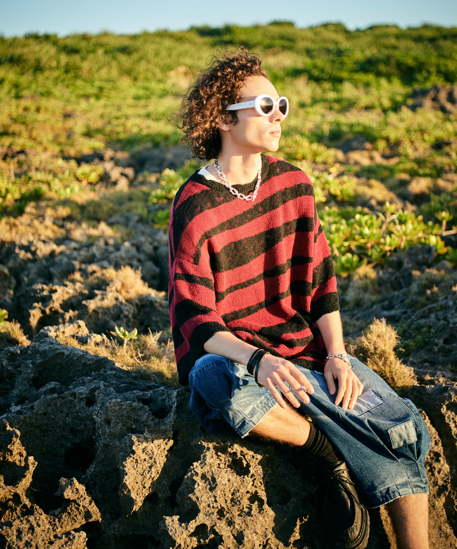 GB0226/AC14 : Penta Leather Bracelet / ペンタレザーブレスレット