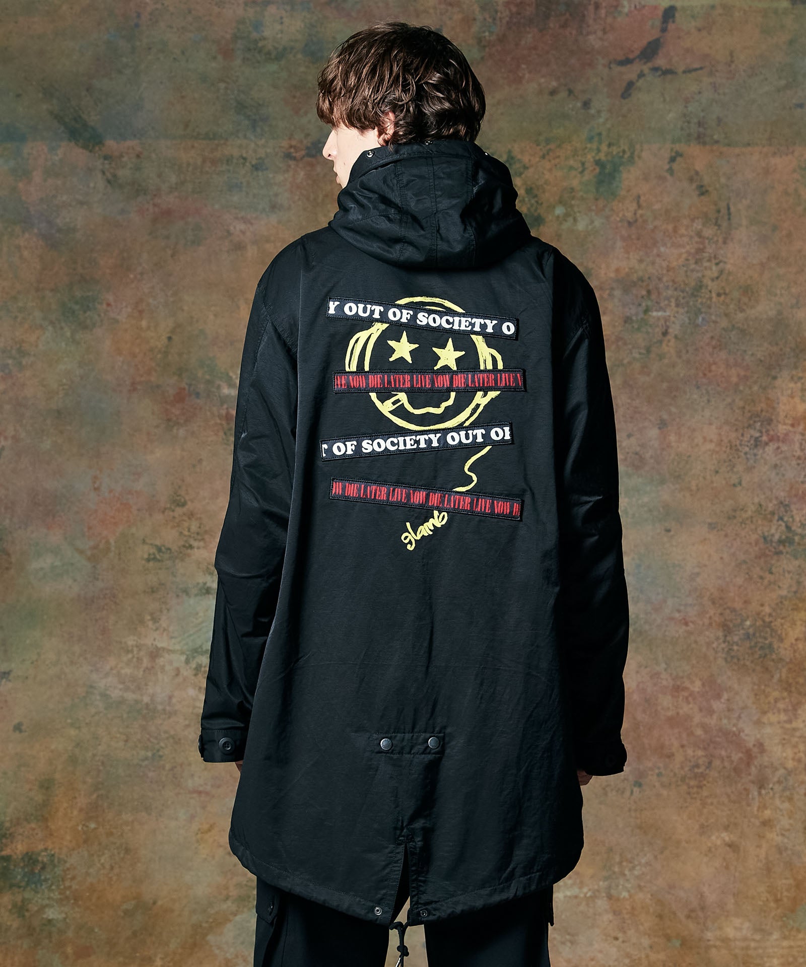 GB0424/JKT05 : Emblem High Neck Mods Coat / エンブレムハイネック