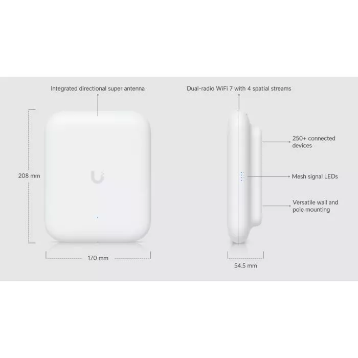 Ubiquiti U7 Outdoor WiFi 7 Access Point - All-Weather Performance