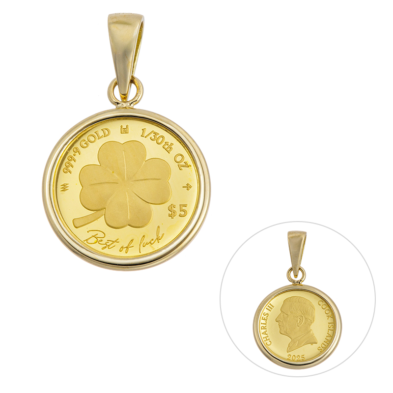 GSTV 純金/K18YG 2025年 1/30oz フォーリーブス クローバーコイン